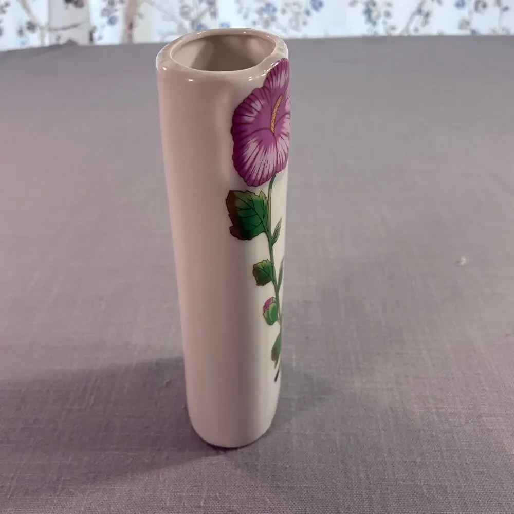 Vintage JSNY Hummingbird Floral Porcelain Bud Vase Taiwan